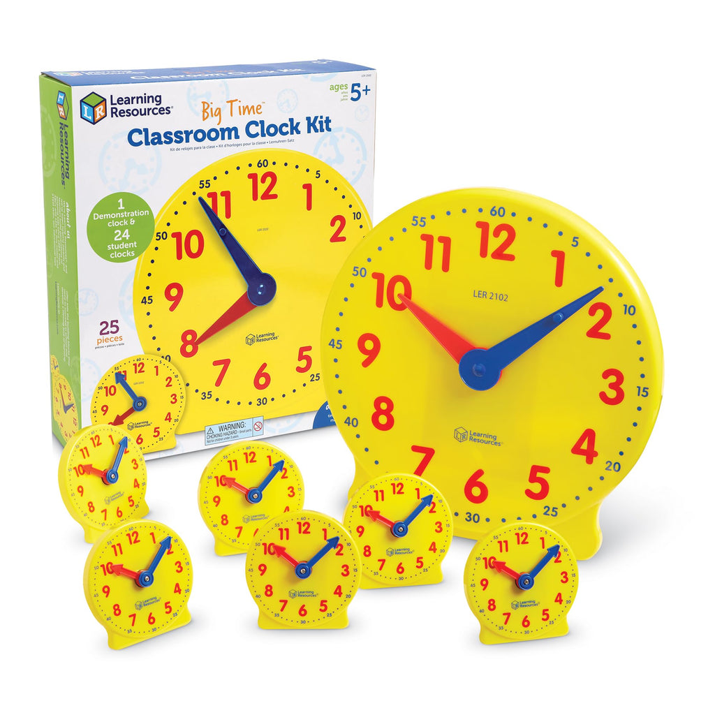 Classroom Clock Learning Kit for Teaching Time to Kids