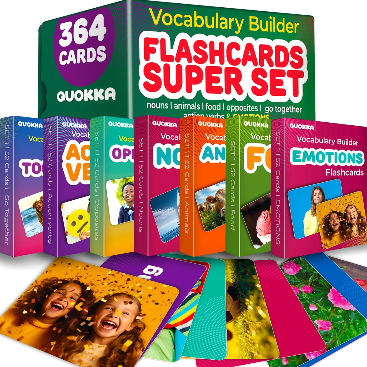 Vocabulary Builder Flash Cards for Kids Speech Therapy Learning
