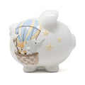 Ceramic Piggy Bank for Boys Kids Savings and Nursery Decor