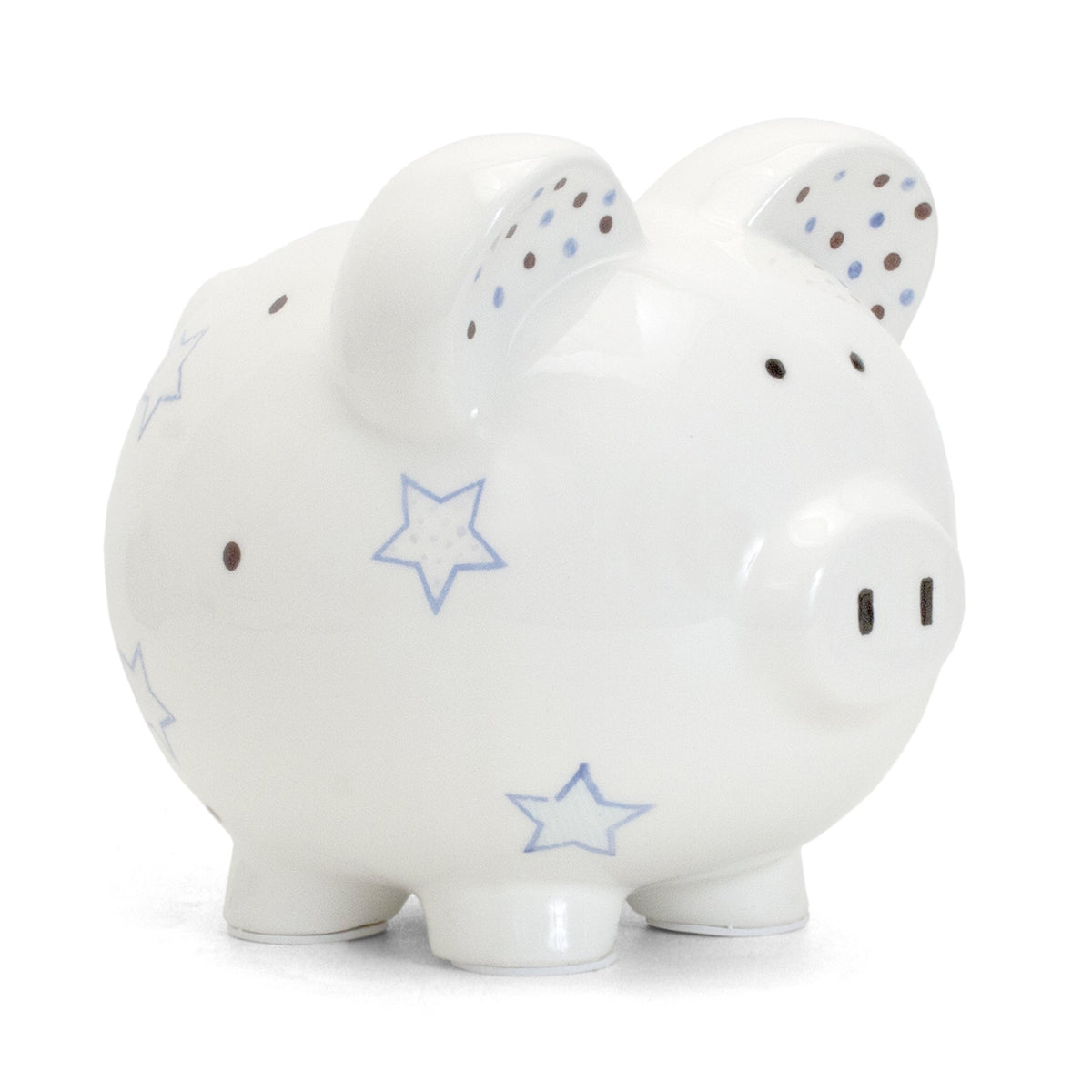 Ceramic Piggy Bank for Boys Kids Savings and Nursery Decor