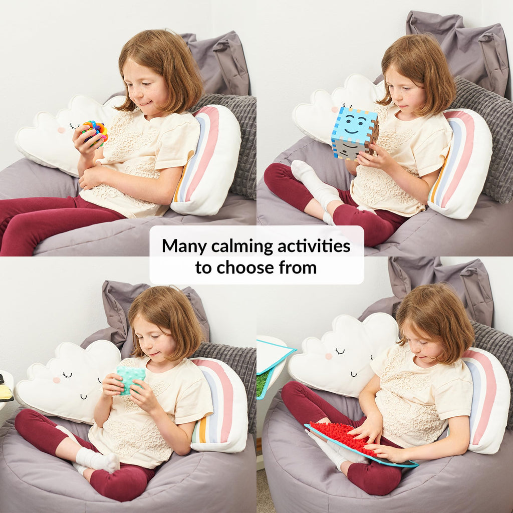 Calm Down Corner Kit with Plush Sensory Toys and Posters