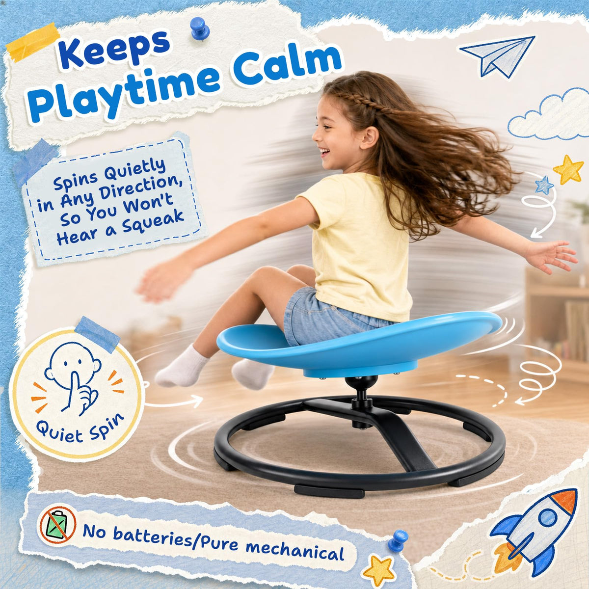 Sensory Spinning Chair for Kids Balance and Coordination Training