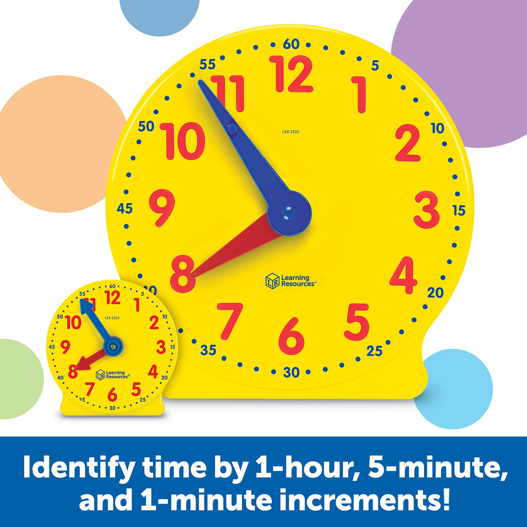 Classroom Clock Learning Kit for Teaching Time to Kids