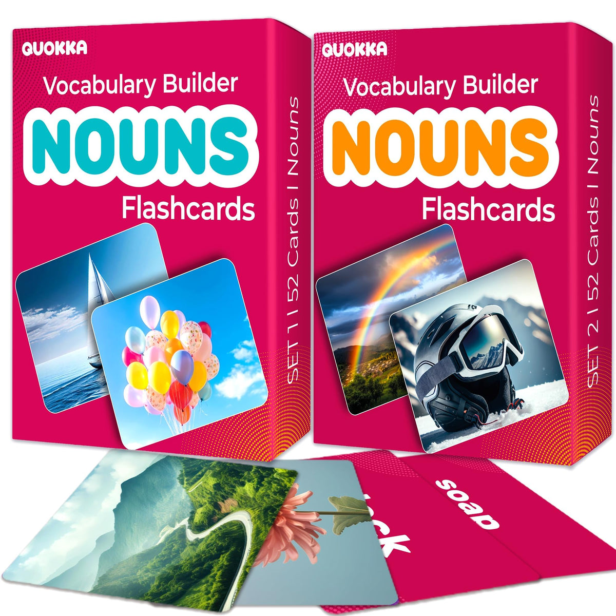 Vocabulary Builder Flash Cards for Kids Speech Therapy Learning