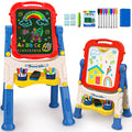 Adjustable Kids Easel with Magnetic Whiteboard and Chalkboard