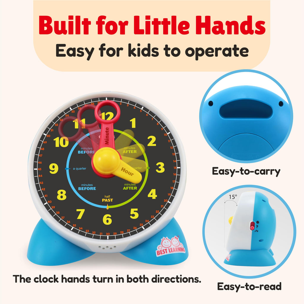Talking Learning Clock for Kids Time Teaching and Practice