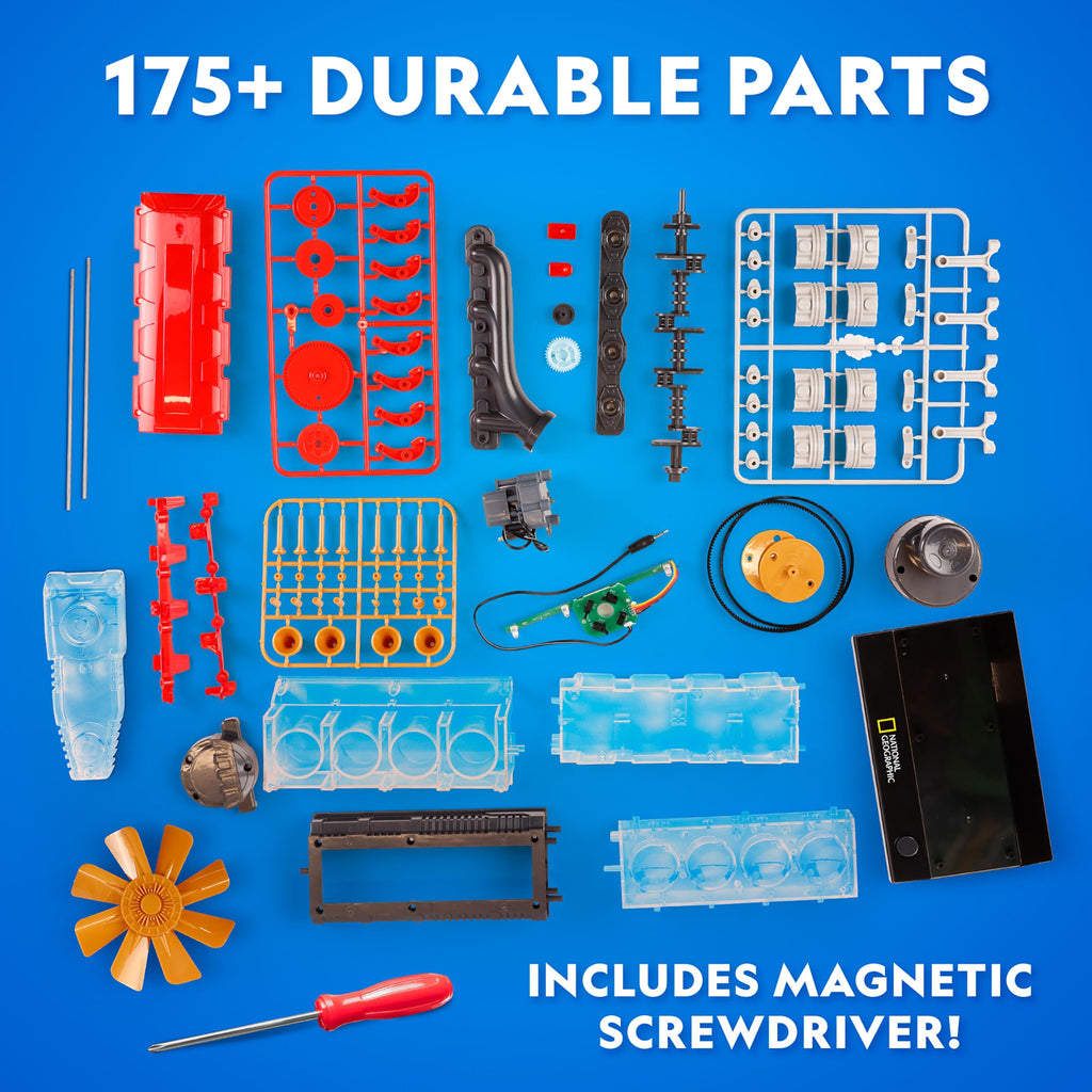 4 Cylinder Engine Building Kit Working Model for Kids