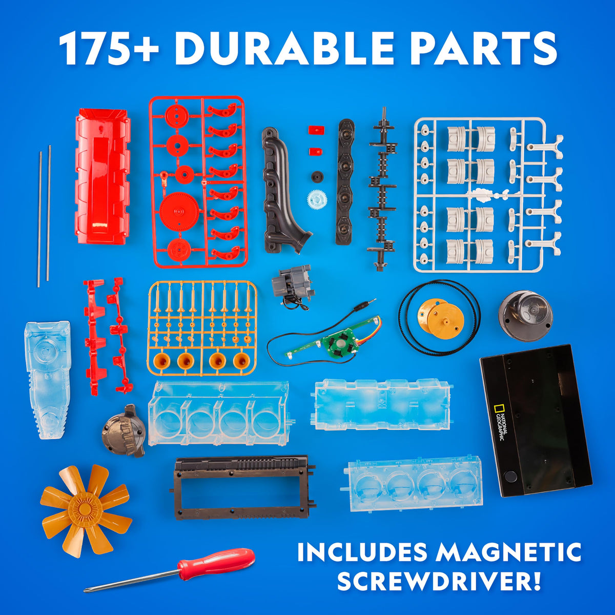 4 Cylinder Engine Building Kit Working Model for Kids