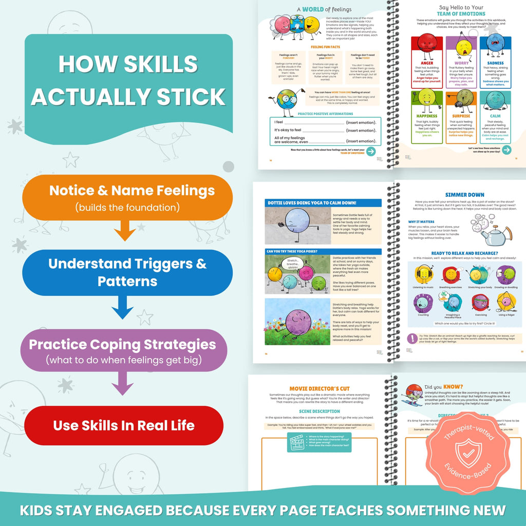 Emotional Regulation Workbook for Kids with Coping Skills