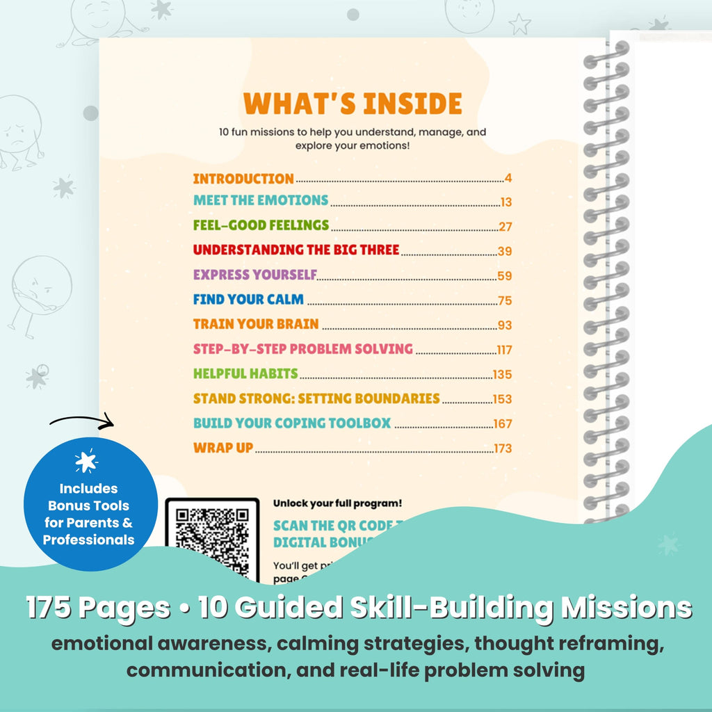 Emotional Regulation Workbook for Kids with Coping Skills
