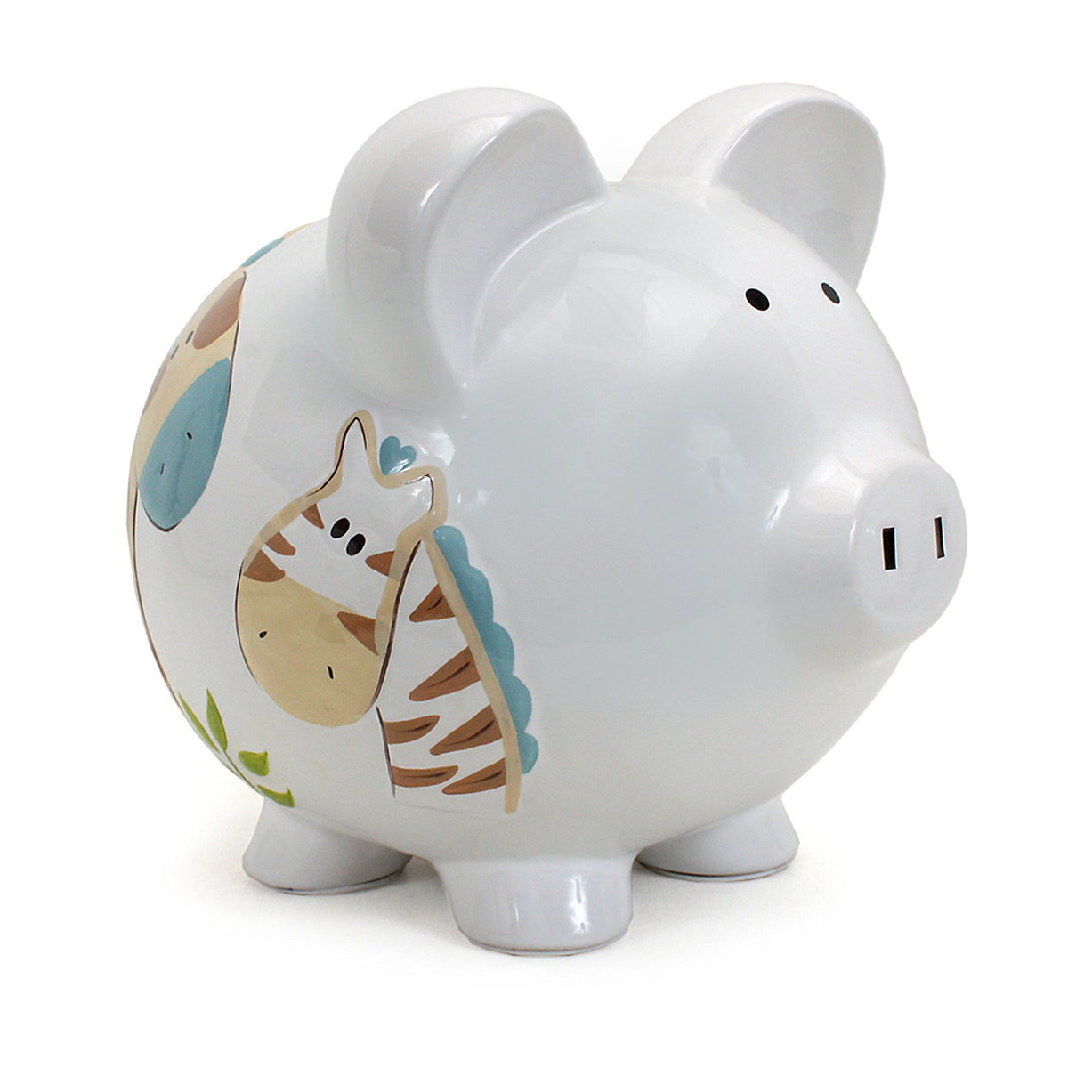 Ceramic Piggy Bank for Boys Kids Savings and Nursery Decor