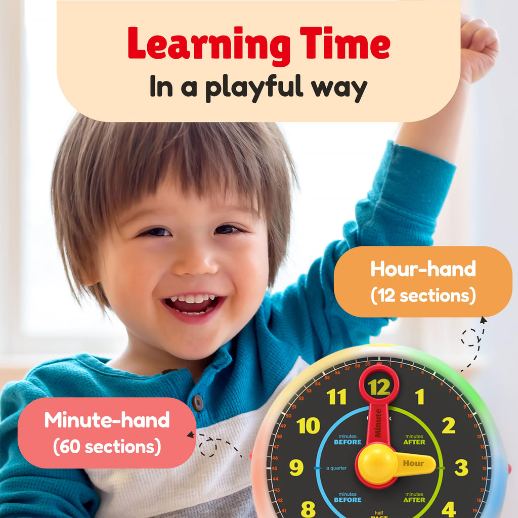 Talking Learning Clock for Kids Time Teaching and Practice