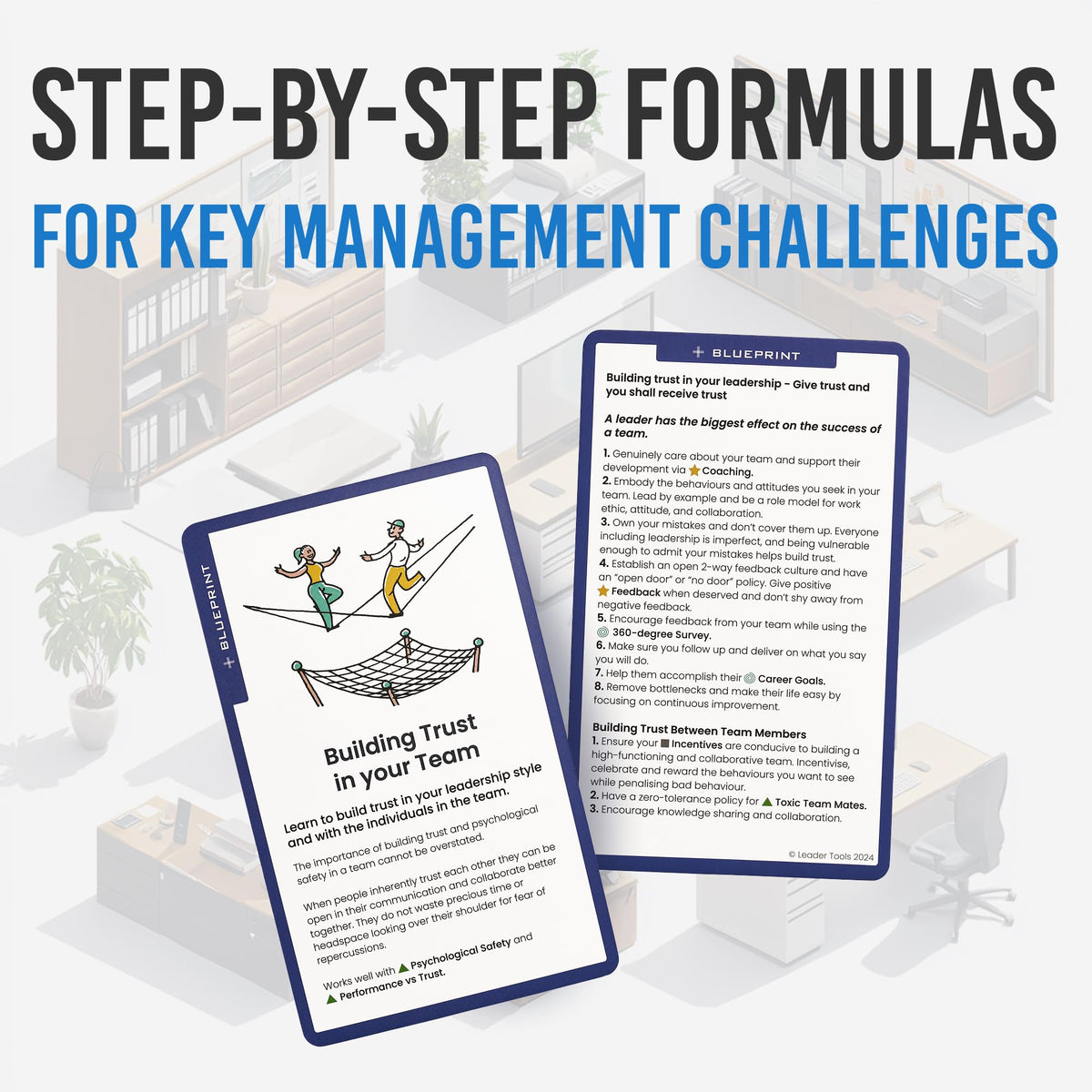 Problem Solving Leadership Cards for Team Performance and Coaching