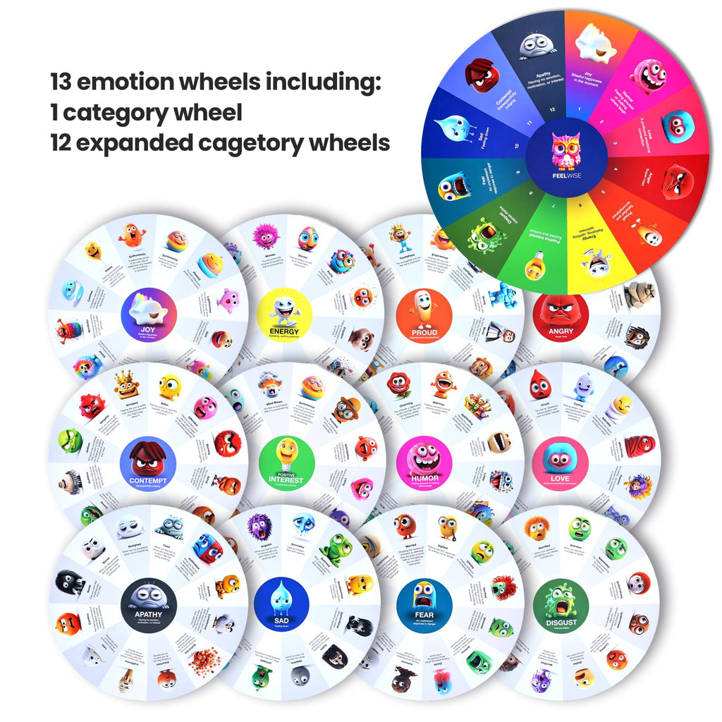 Emotional Intelligence Learning Kit with 13 Emotion Wheels