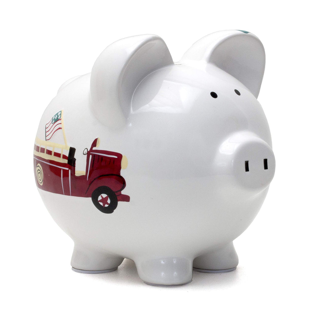 Ceramic Piggy Bank for Boys Kids Savings and Nursery Decor
