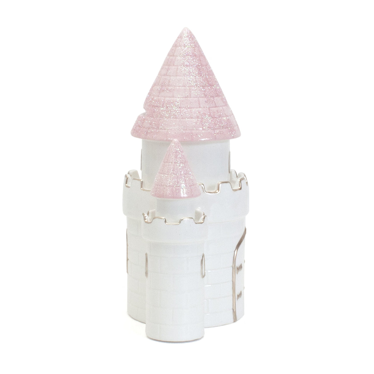Ceramic Princess Castle Piggy Bank for Girls Nursery Decor
