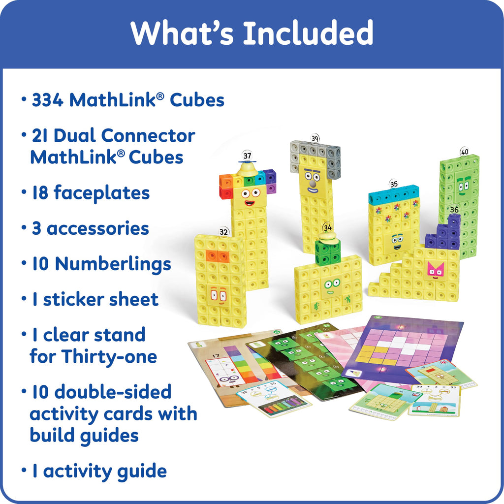 MathLink Cubes 31 to 40 Activity Set with 10 Math Activities