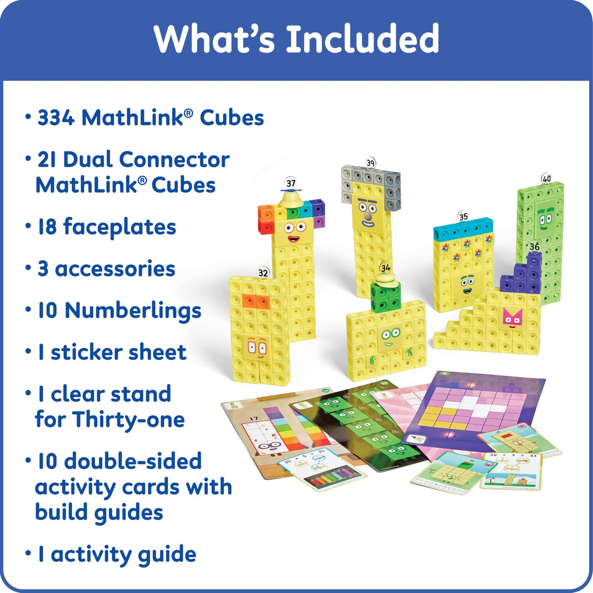MathLink Cubes 31 to 40 Activity Set with 10 Math Activities