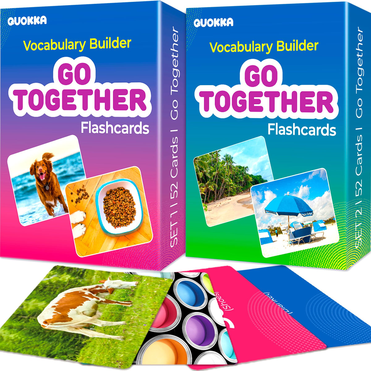 Vocabulary Builder Flash Cards for Kids Speech Therapy Learning