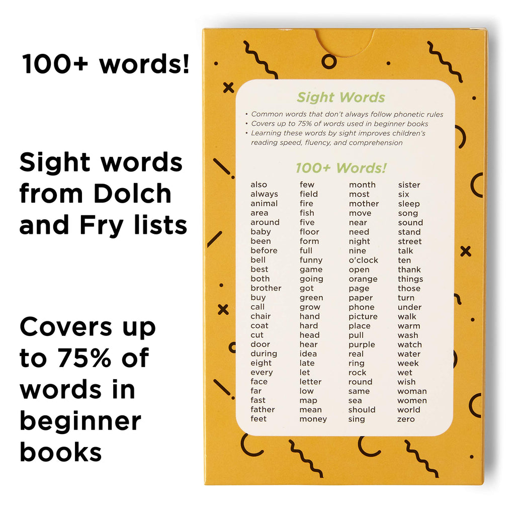 Pre K Sight Words Flash Cards with Dolch and Fry Words
