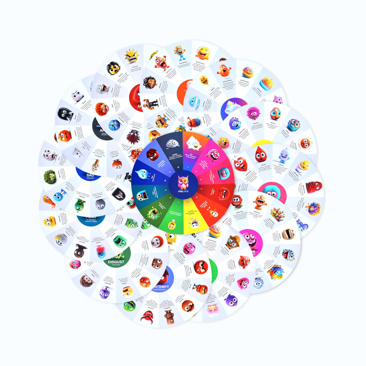 Emotional Intelligence Learning Kit with 13 Emotion Wheels