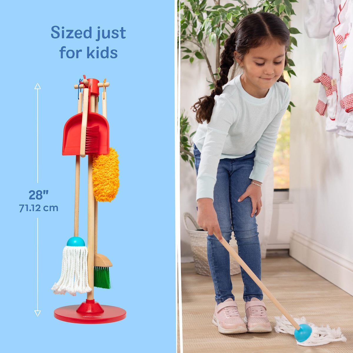 Kids Cleaning Play Set with Broom Mop and Dusting Tools