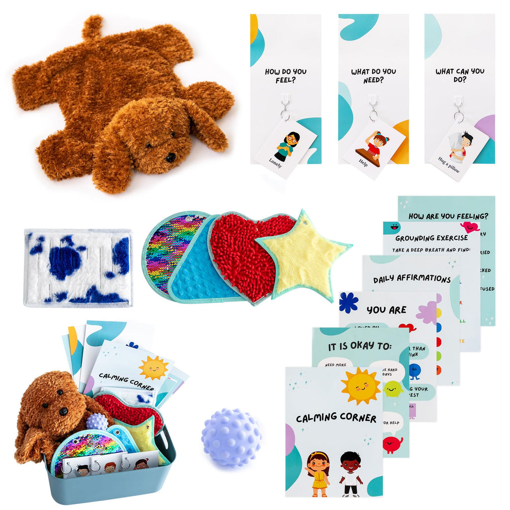 Calm Down Corner Kit with Sensory Tools and Fidget Toys