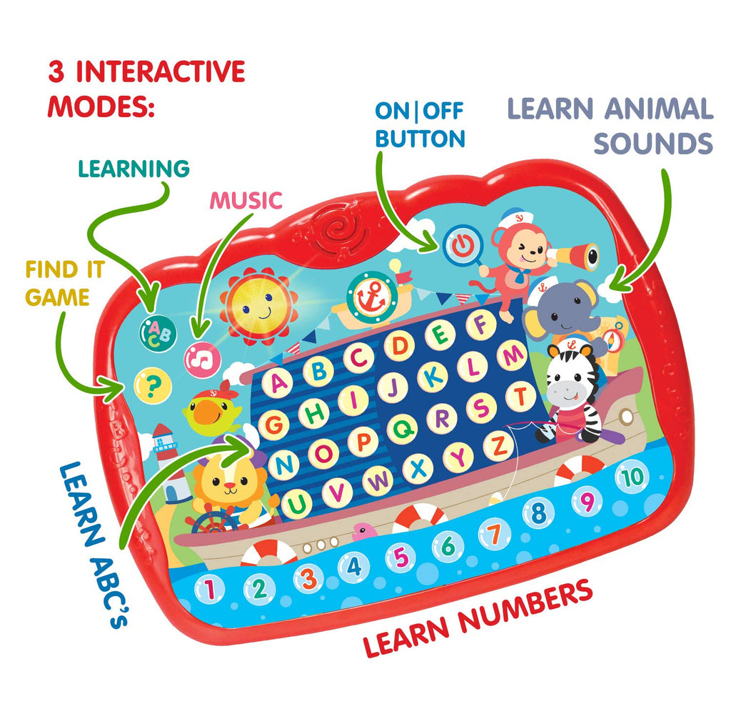 Toddler Learning Tablet for ABC Numbers Music and Words
