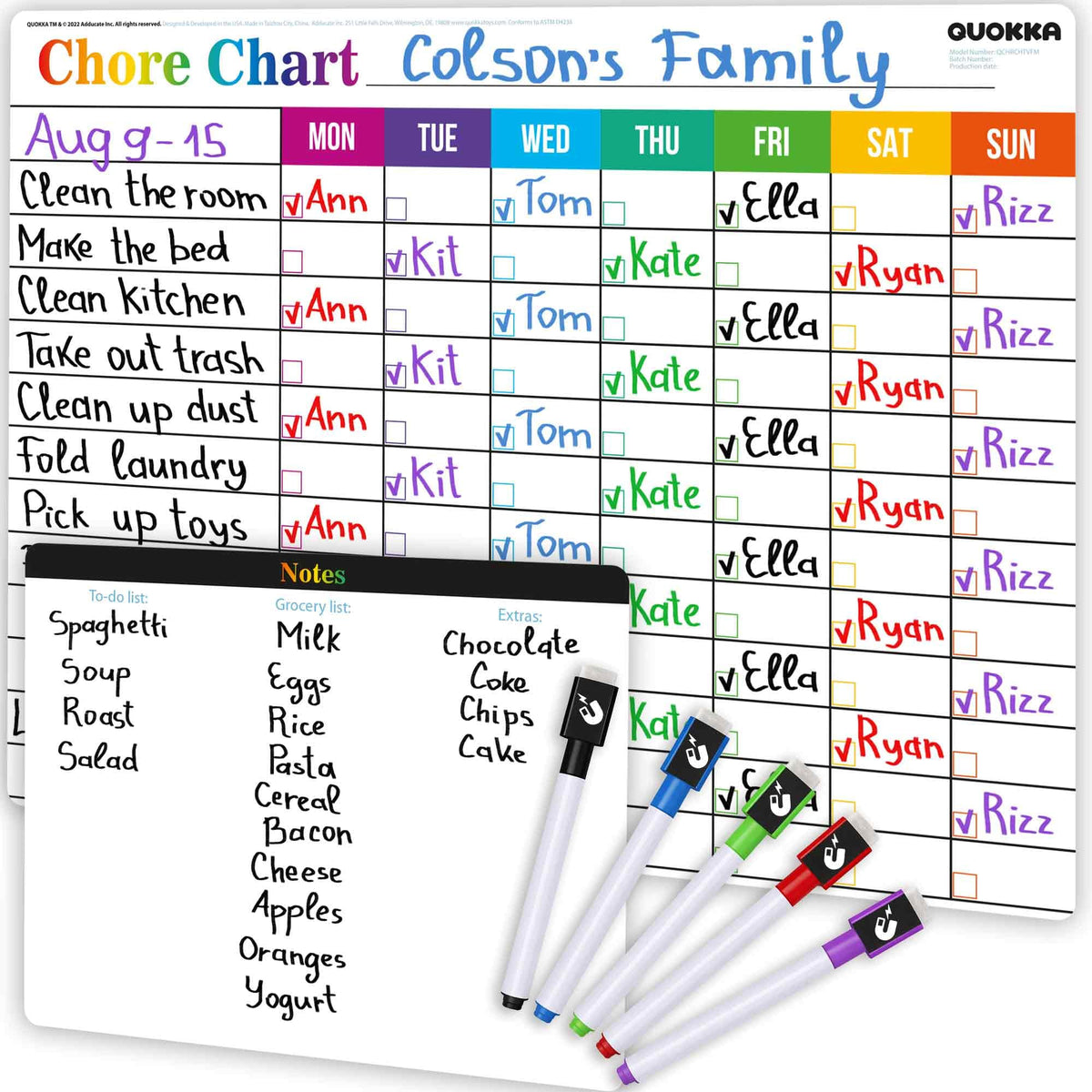 Magnetic Behavior and Chore Chart for Multiple Kids