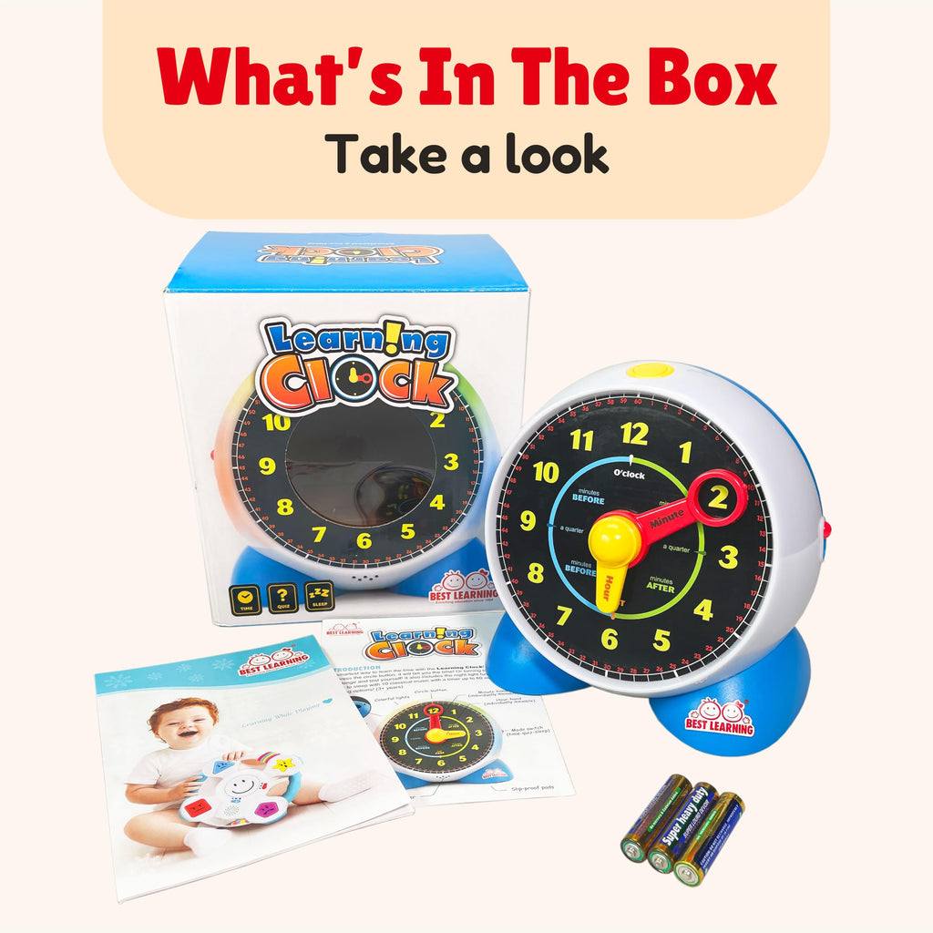 Talking Learning Clock for Kids Time Teaching and Practice