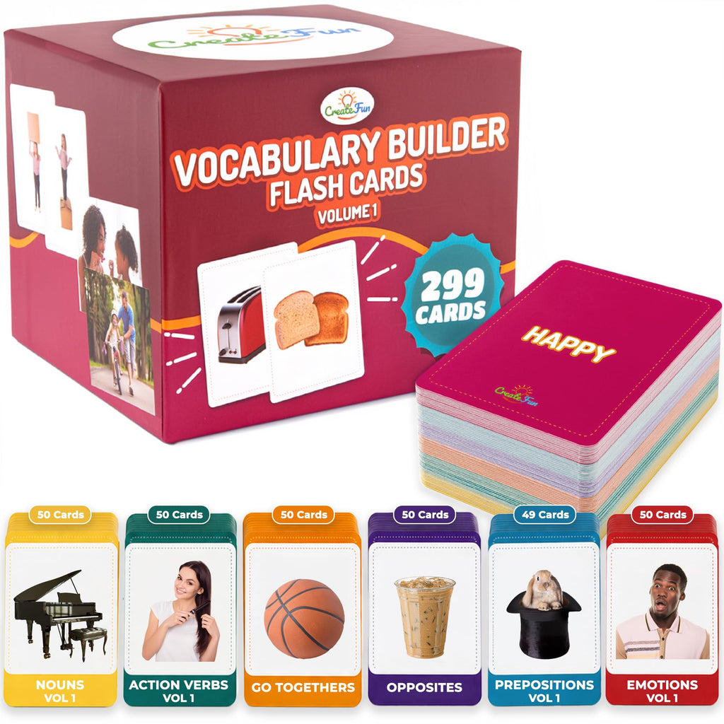 Vocabulary Builder Photo Flash Cards 6 Pack with Learning Games