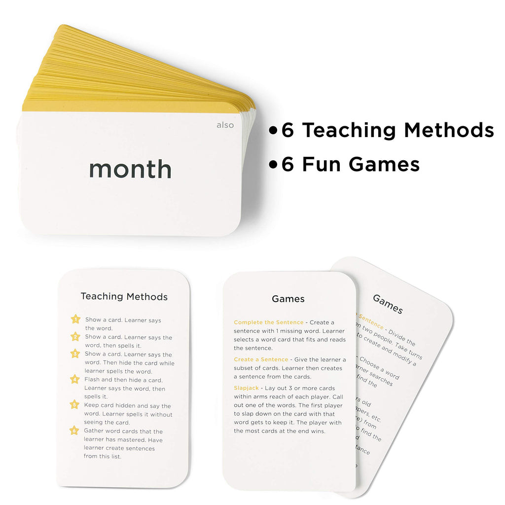 Pre K Sight Words Flash Cards with Dolch and Fry Words