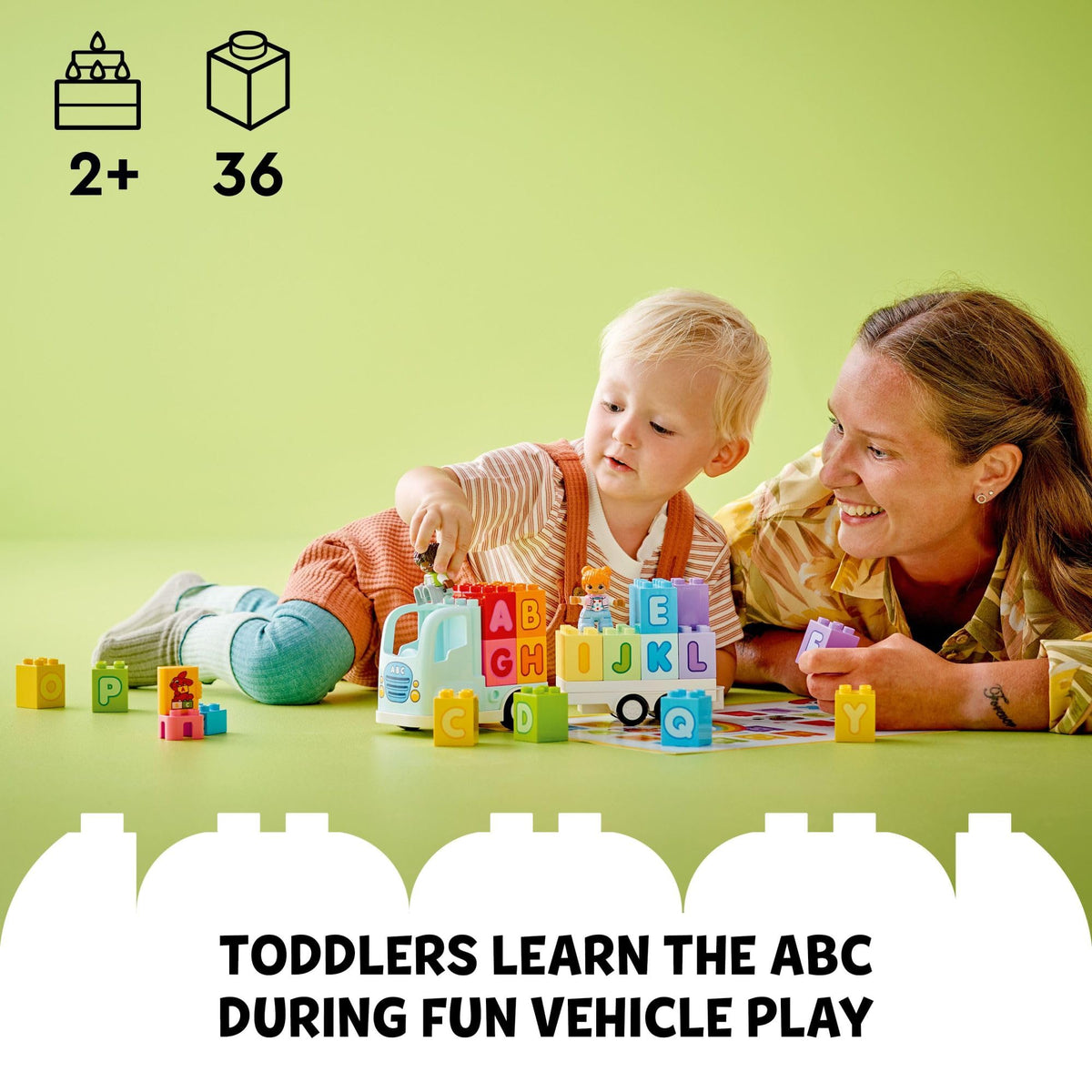 Alphabet Truck Learning Toy with Letter Blocks for Toddlers