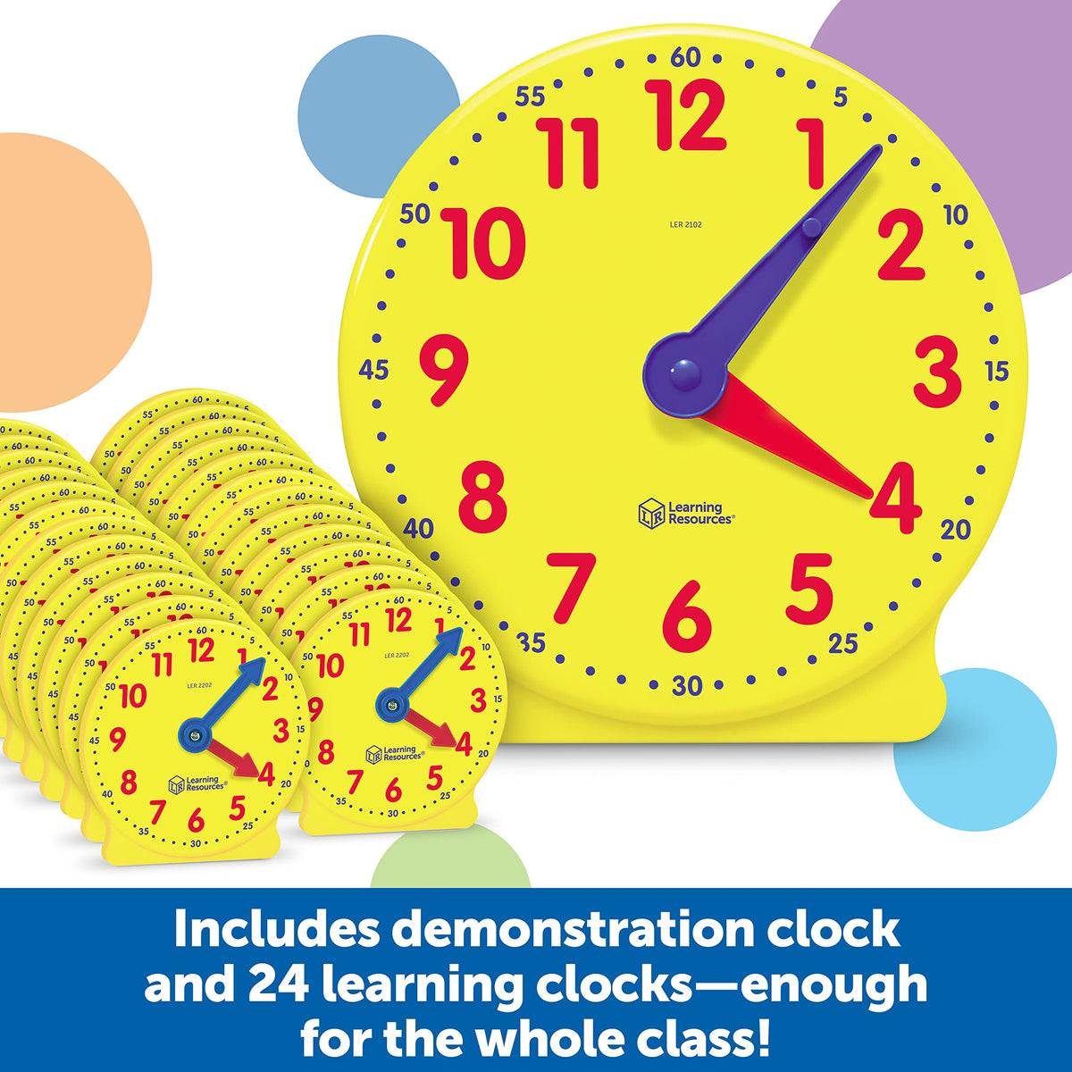 Classroom Clock Learning Kit for Teaching Time to Kids