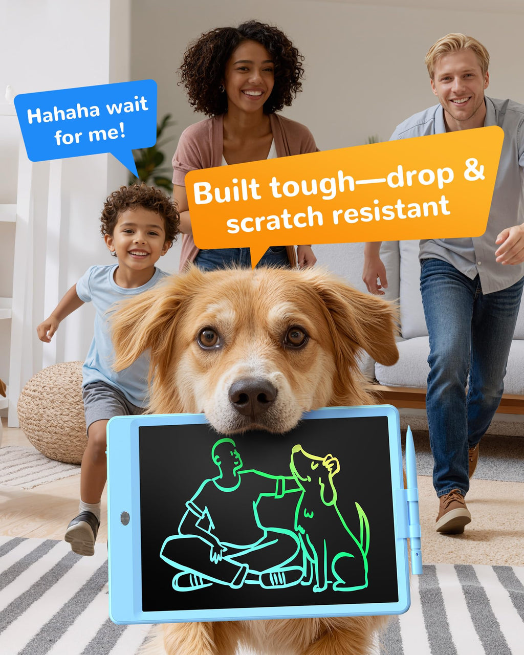 LCD Writing Tablet with Colorful Reusable Doodle Board