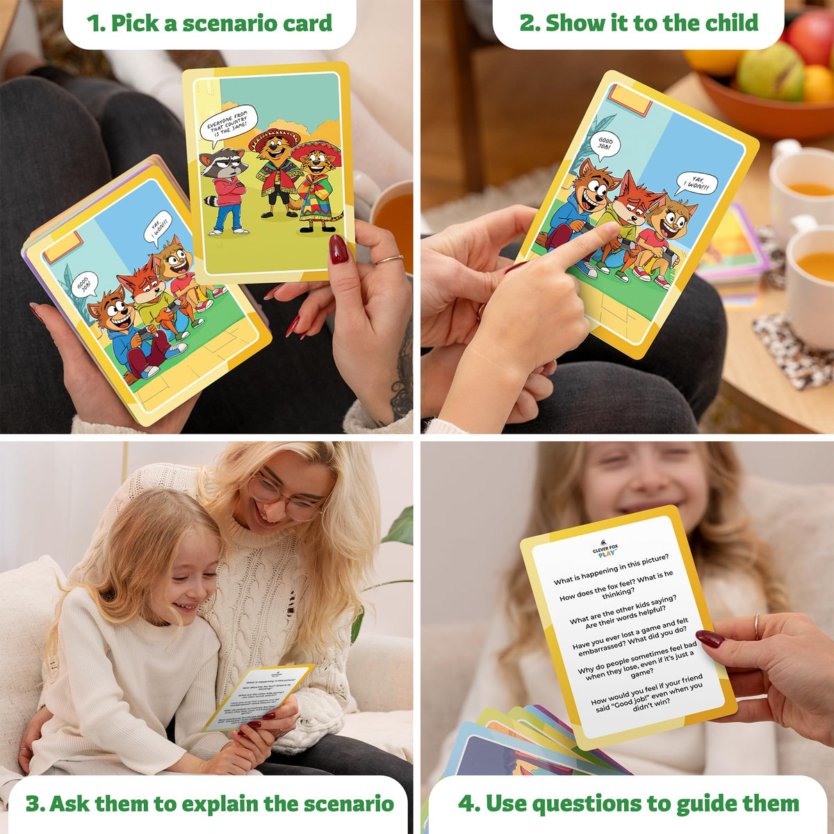 Conversation Cards for Kids Who What Why Questions and Social Skills