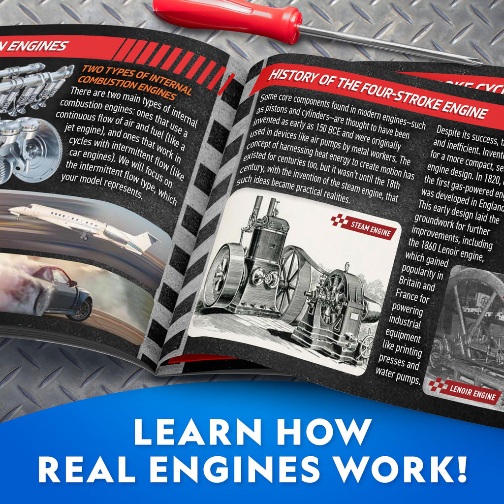 4 Cylinder Engine Building Kit Working Model for Kids