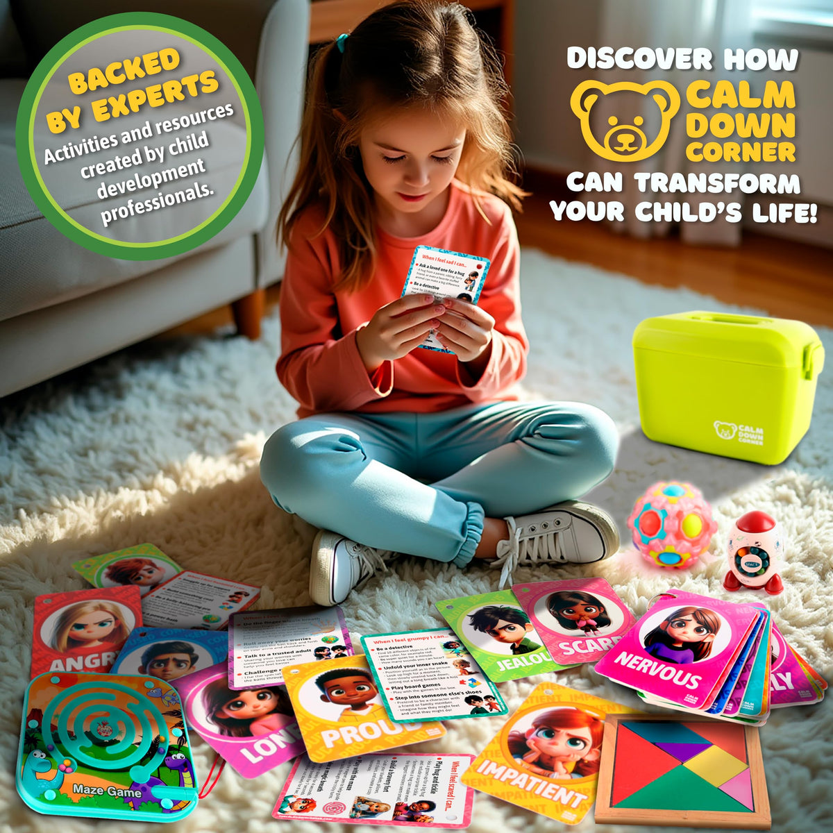 Calm Down Corner Kit for Kids Emotional Regulation