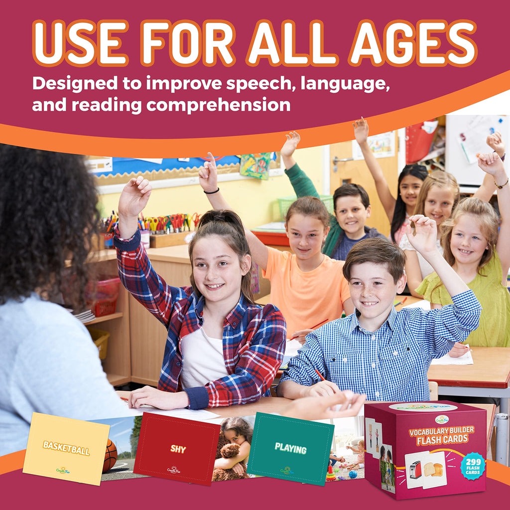 Vocabulary Builder Photo Flash Cards 6 Pack with Learning Games