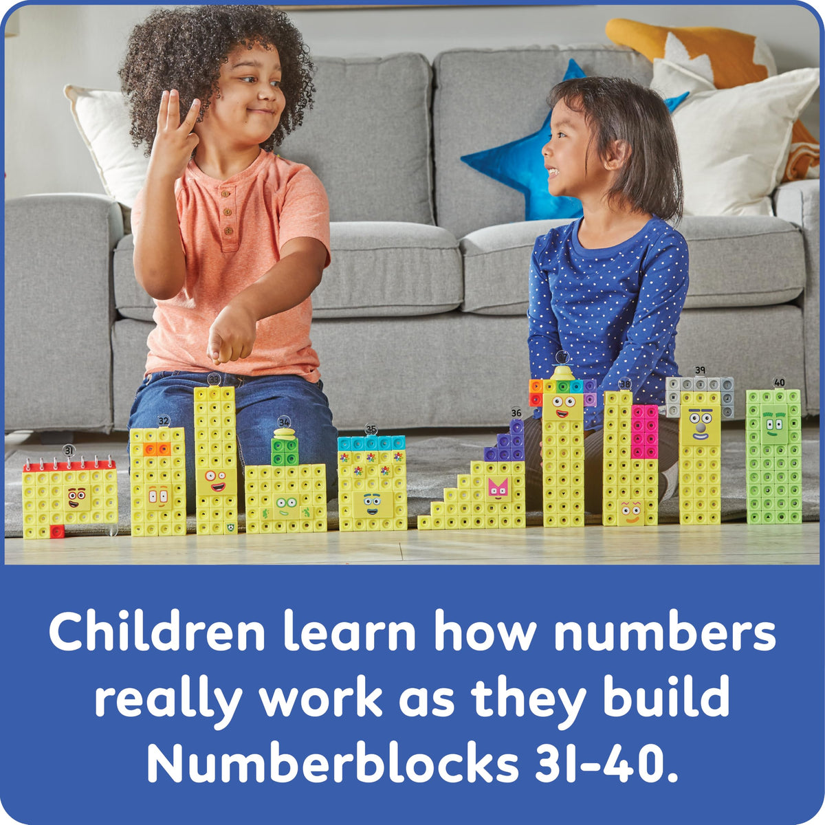 MathLink Cubes 31 to 40 Activity Set with 10 Math Activities