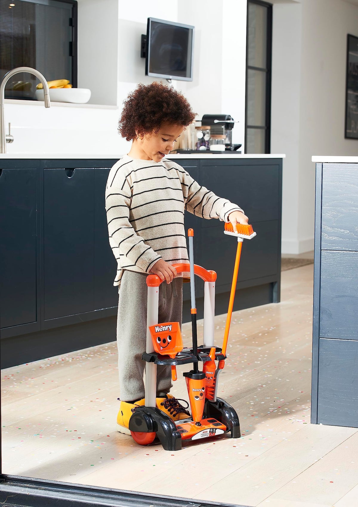 Kids Cleaning Trolley Pretend Play Set for Learning and Role Play