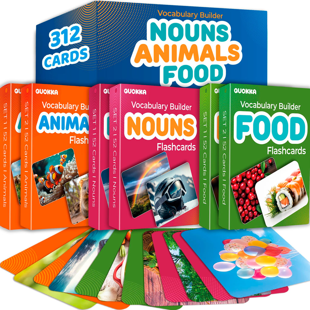 Vocabulary Builder Flash Cards for Kids Speech Therapy Learning