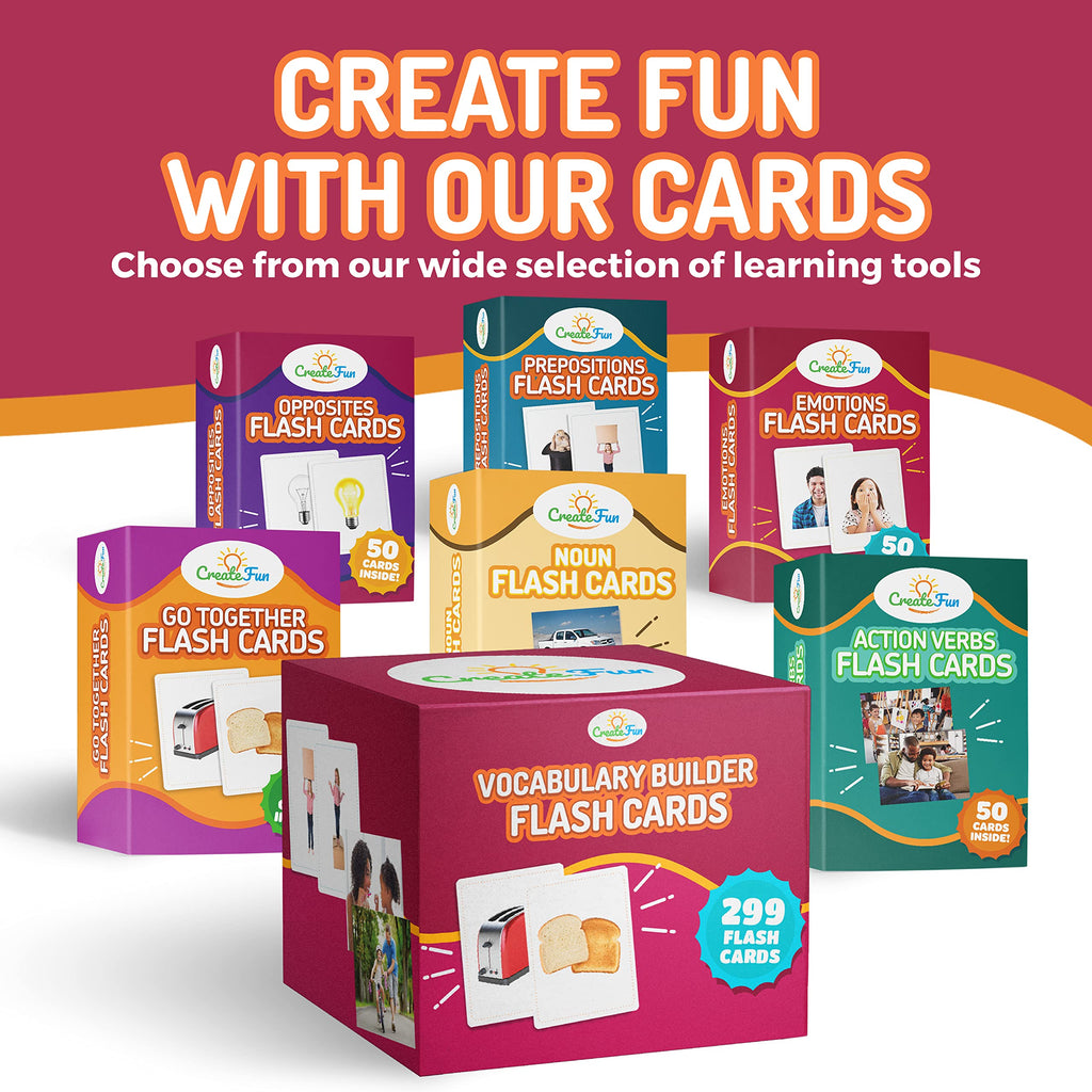 Vocabulary Builder Photo Flash Cards 6 Pack with Learning Games